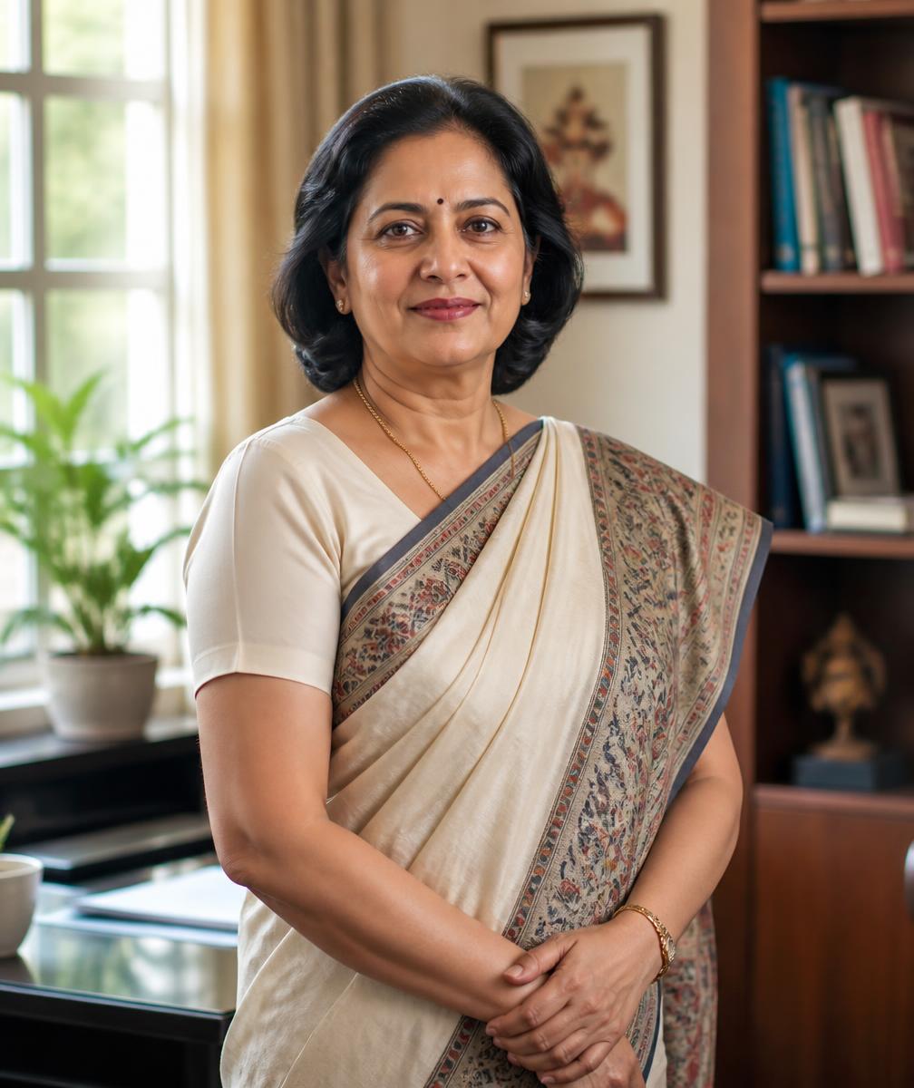 Portrait of the Principal of SEM CBSE School